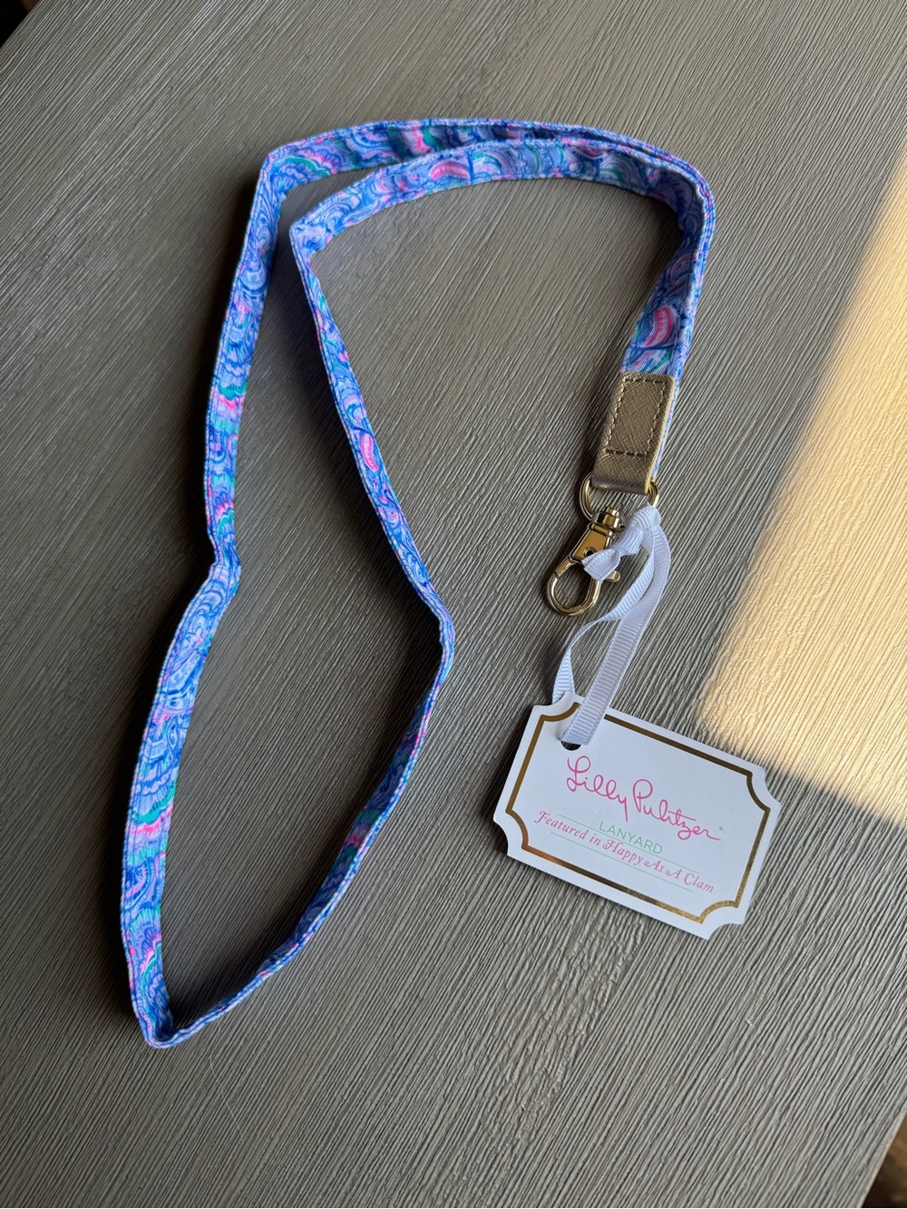 Lilly Pulitzer “Happy As A Clam” Lanyard NWT